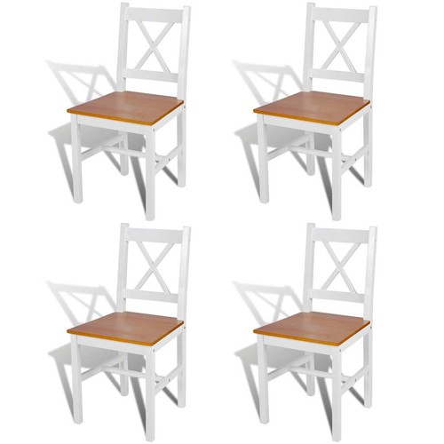 Dining chairs pcs white - chairs, 4
