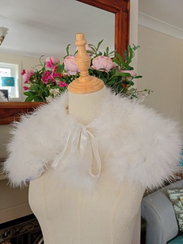 Real feathers cape bolero - real, cape/bolero