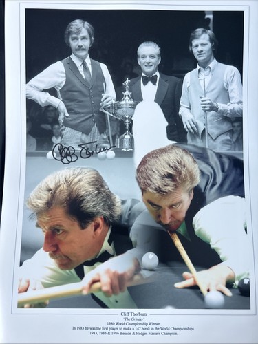 Cliff thorburn snooker signed - thorburn,