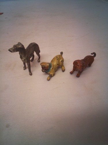 Vintage lead dogs - lead, dachshund