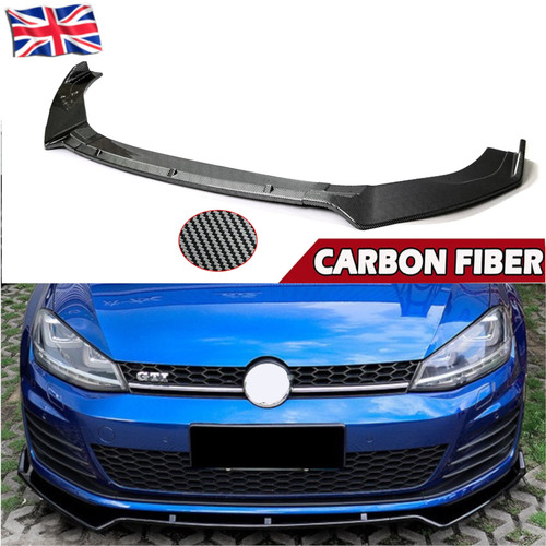 Carbon black front splitter - black,