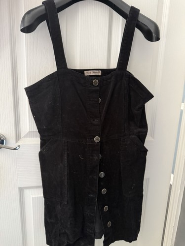 Black pinafore dress - black,