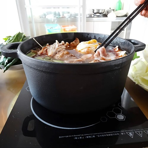 Cast iron casserole dish pot - iron,