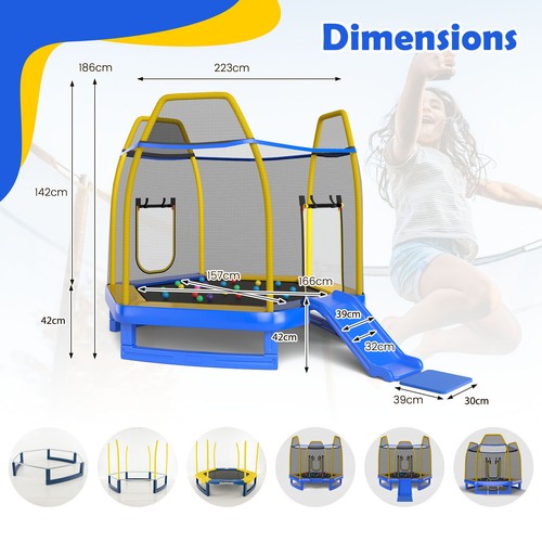 7ft kids trampoline 1 - kids,