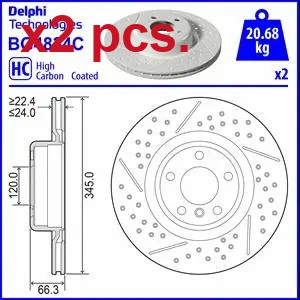Pcs rear brake disc rotos - pcs,