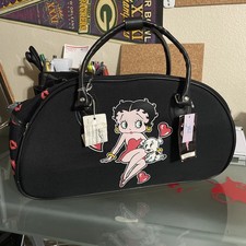 Betty Boop Black Canvas Duffel