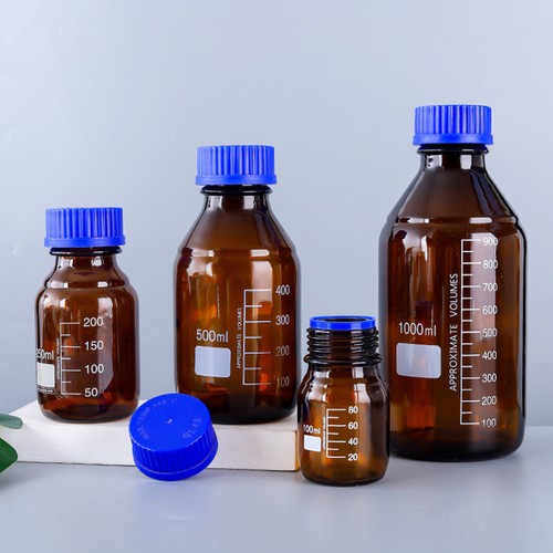3pcs reagent bottles glass - reagent,