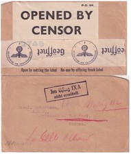 WW2 British Prisoner War Cover OHMS Citadel Doullens France - Oflag 1X Malag 112