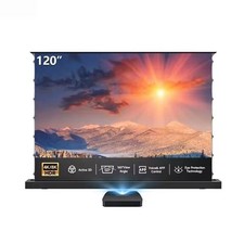120 Inch Motorized Rising ALR UST PET 4K/8K Laser Short Throw Projector Screen