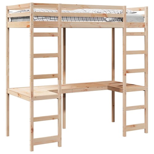 Loft bed frame solid pine - solid,
