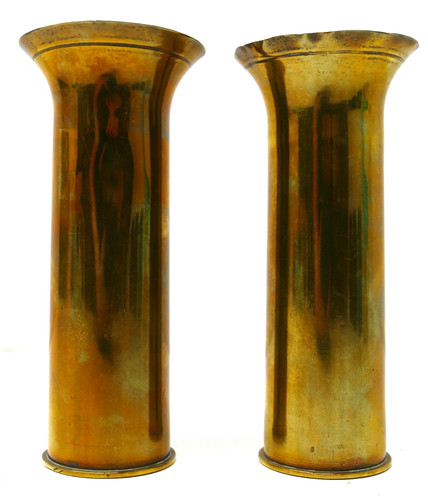 Trench art shell vase candle - trench,
