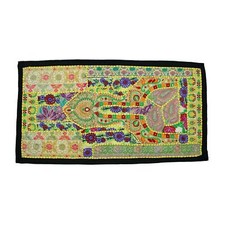 Vintage Embroidered Patchwork Head Board Bohemian Tapestry Wall Hanging An