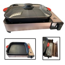 PORTABLE BUTANE GAS COOKER STOVE with CASSEROLE FRY OVEN camping caravan fishing