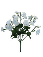 12-Head Artificial Silk Gyps Carnation Bunch for Wedding, Home, Grave, Outdoor