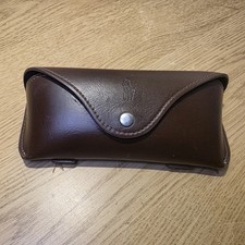 POLO RALPH LAUREN Leather Glasses  Sunglasses Case 100% Authentic Large
