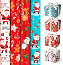 4 X 4-7m  Christmas Wrapping Paper Roll Decoration Gift Wrap -X-mas-Traditional