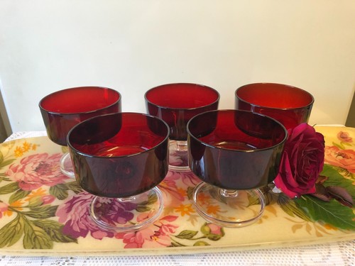 Vintage luminarc ruby - x, red