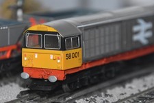 Hornby Class 58 58001 BR Railfreight Large Logo Grey vgc OO Gauge