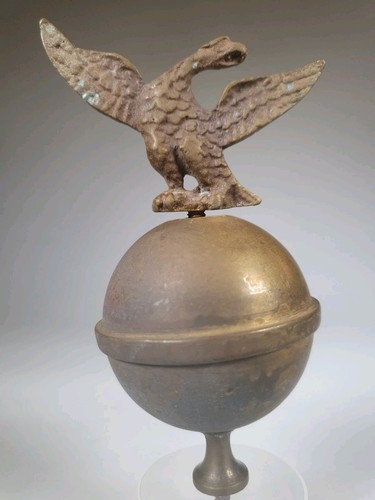 Antique brass eagle clock - eagle,
