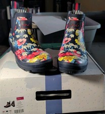 Joules Wellibob Navyflo Short Floral Rain Boots  US 7,UK 5 & EU 38              