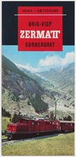 1960 Switzerland Travel Brochure Brig Visp Zermatt Gornergrat Railway Matterhorn