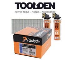 Paslode 921592 F16 1.6mm x 63mm Galvanised Straight Brad Nails (2000 Pack & 2 Fu