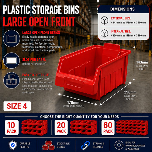 Red size stacking - stacking, storage