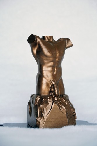 Male torso sculpture espresso - torso,