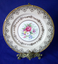 Paragon  Decorative Cabinet Plate Circa 1949 - 52 Floral & Gold Border