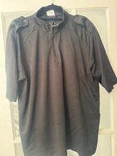 ⭐GENUINE EX POLICE  BLACK ZIP UP POLO SHORT SLEEVE SHIRT SIZE XL  LLC2⭐