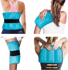 Large Gel Ice Pack with Strap for Injuries 27x37cm Reusable Pain Relief
