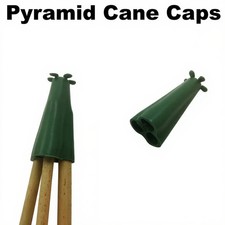 Pyramid Garden Cane Caps Rubber Protectors Toppers Eye Protection Bamboo Wigwam