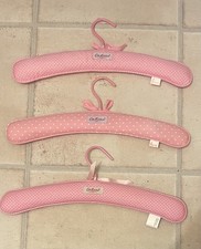 Cath Kidston pink polka dot Padded Hangers. Set Of 3. Pink. Used. 