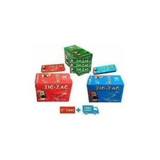 NEW ZIG ZAG GREEN / RED / BLUE REGULAR SIZE SMOKING ROLLING PAPERS GENUINE