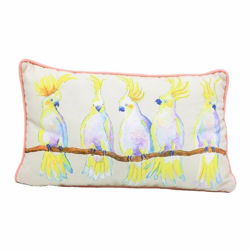 Cockatoo birds accent throw - cockatoo,