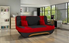 Modern Sofa Bed with Storage 3 Seater Black Grey New with Spring EWA II