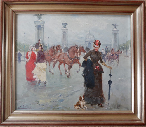Parisian street scene - street, fine