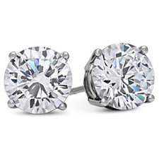 2 Carat CZ Earrings Cubic