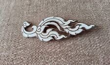 Vintage Sterling Silver Enamelled Siamese Brooch
