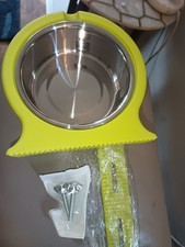 MOACC Hanging Pet Bowl Kit. Lime Green, Dog Crate, Cat Carry, Rabbit Cage. New