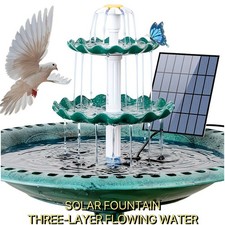 Tier solar bird - 3-tier, bath