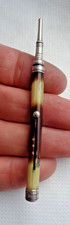 VICTORIAN NOVELTY PORCUPINE QUILL & SILVER PROPELLING PENCIL SAMPSON MORDAN & CO