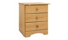Nordic 3 Drawer Bedside Table