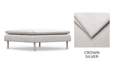 S�DERHAMN IKEA Footstool Cover - Crown / Silver