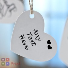 Personalised Wedding Favour Heart Tags ❤ Personalised with Different Text