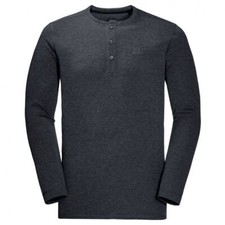 Jack Wolfskin Henley Mens Grey Top