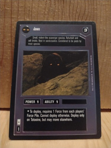 1995 star wars card - star, jawa