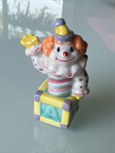 Small ceramic circus clown - ceramic,