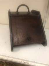 Victoriana Wooden   Coal Scuttle Box Early 20th Century Purdonium With Liner