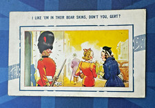 Saucy Bamforth Comic Postcard 1939 Kings Guard I LIKE 'EM IN THEIR BEAR SKINS